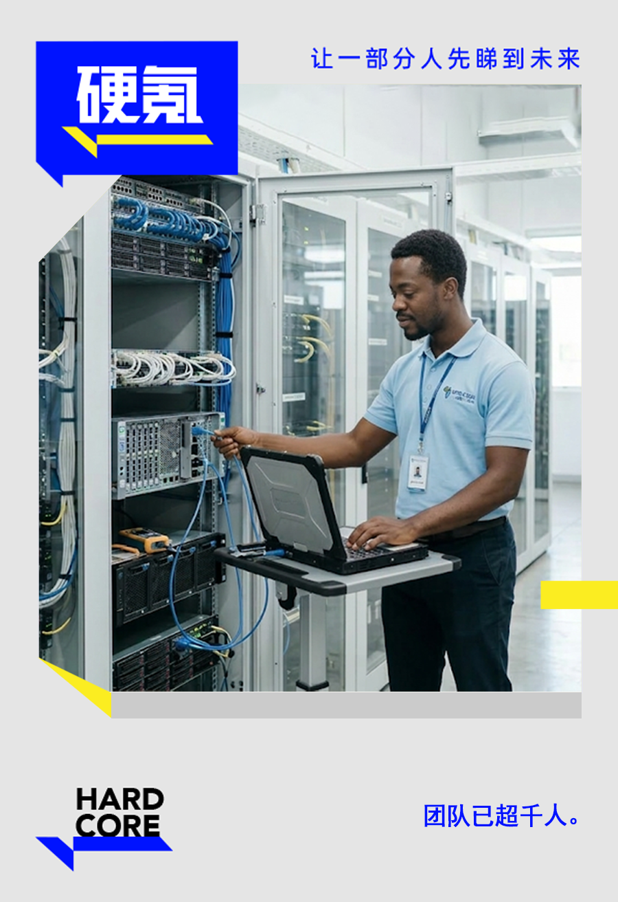 非洲技术人员在数据中心工作