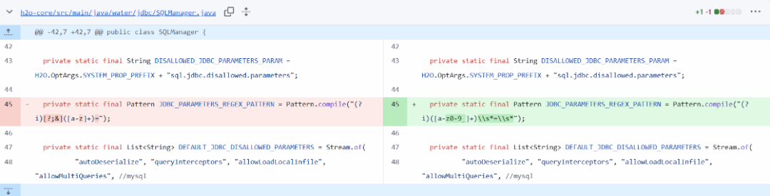 SQLManager 类中的正则和黑名单定义