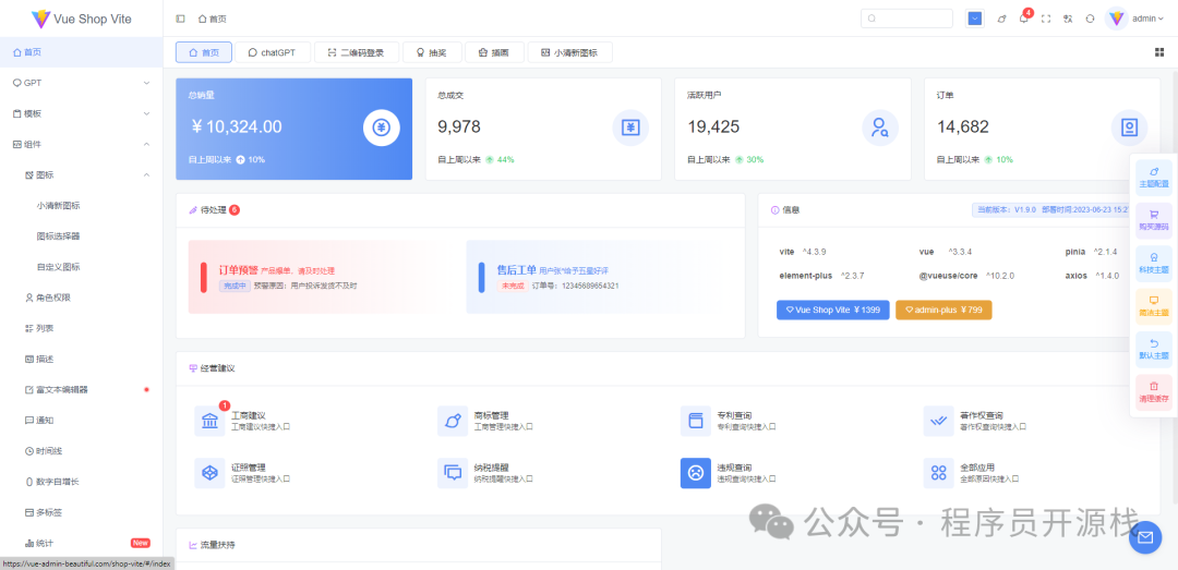 图表数据统计页面
