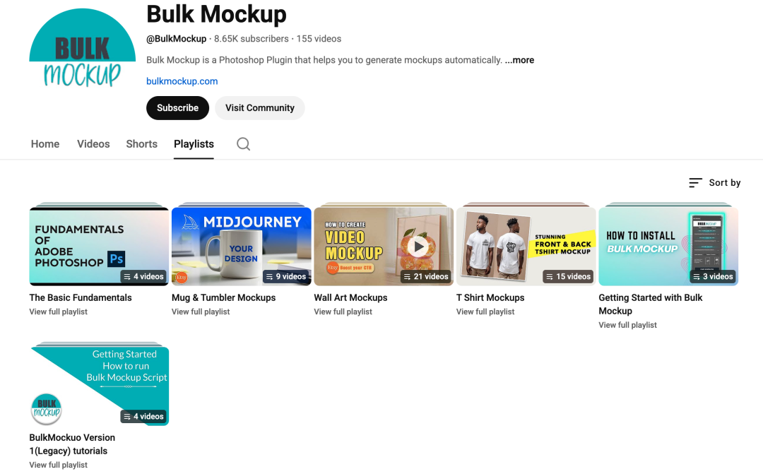 Bulk Mockup YouTube频道专注于用户痛点内容