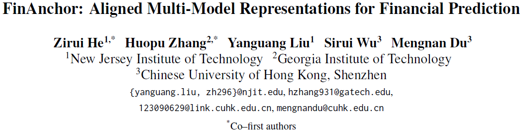 FinAnchor论文标题页