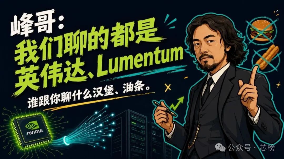 峰哥:“我们聊的都是英伟达、Lumentum,谁跟你聊什么汉堡、油条。”——调侃磷化铟的硬核话题