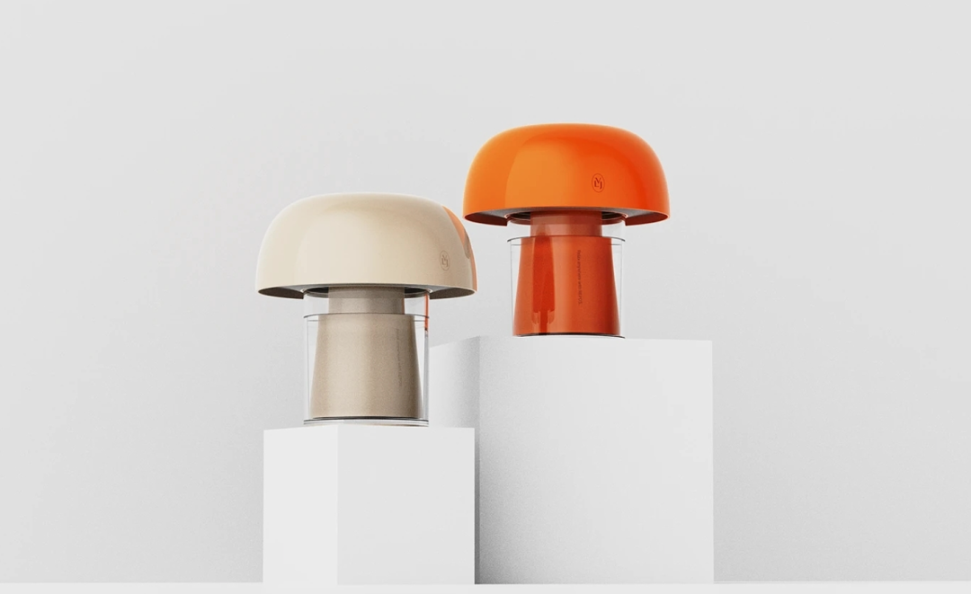 LIVJET蘑菇造型台灯式加湿器双色展示