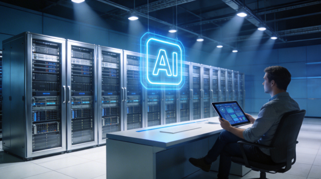 管理员在数据中心管理AI系统