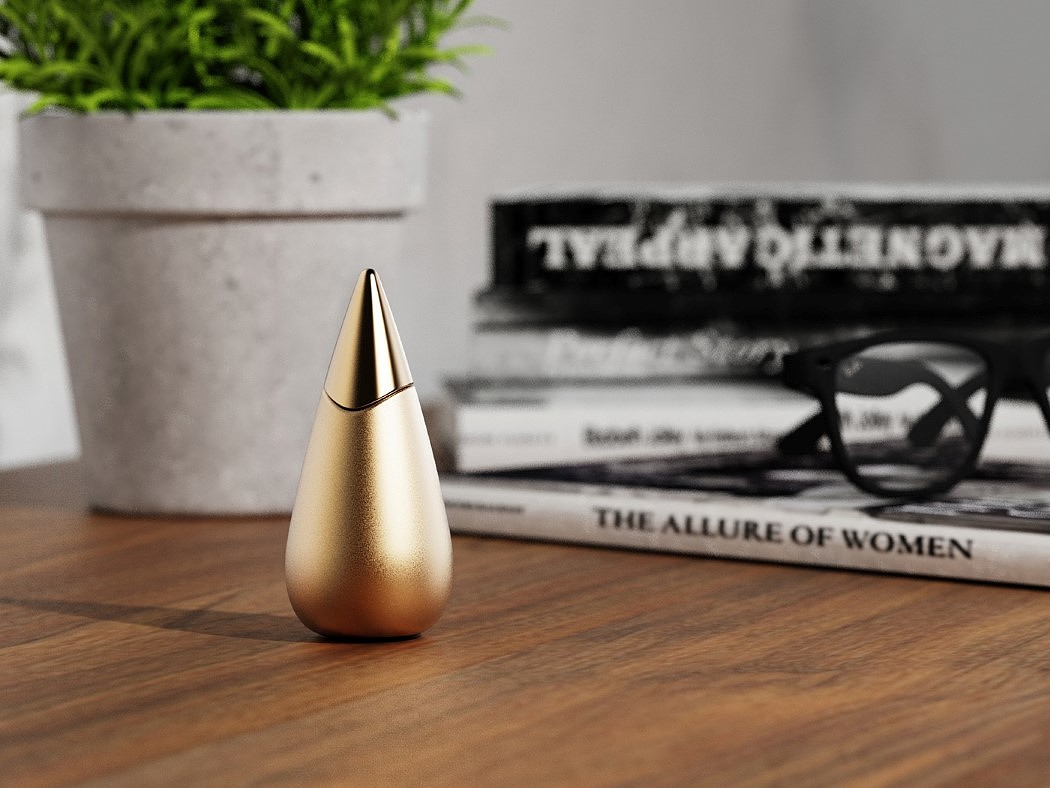 金色打火机置于书桌场景