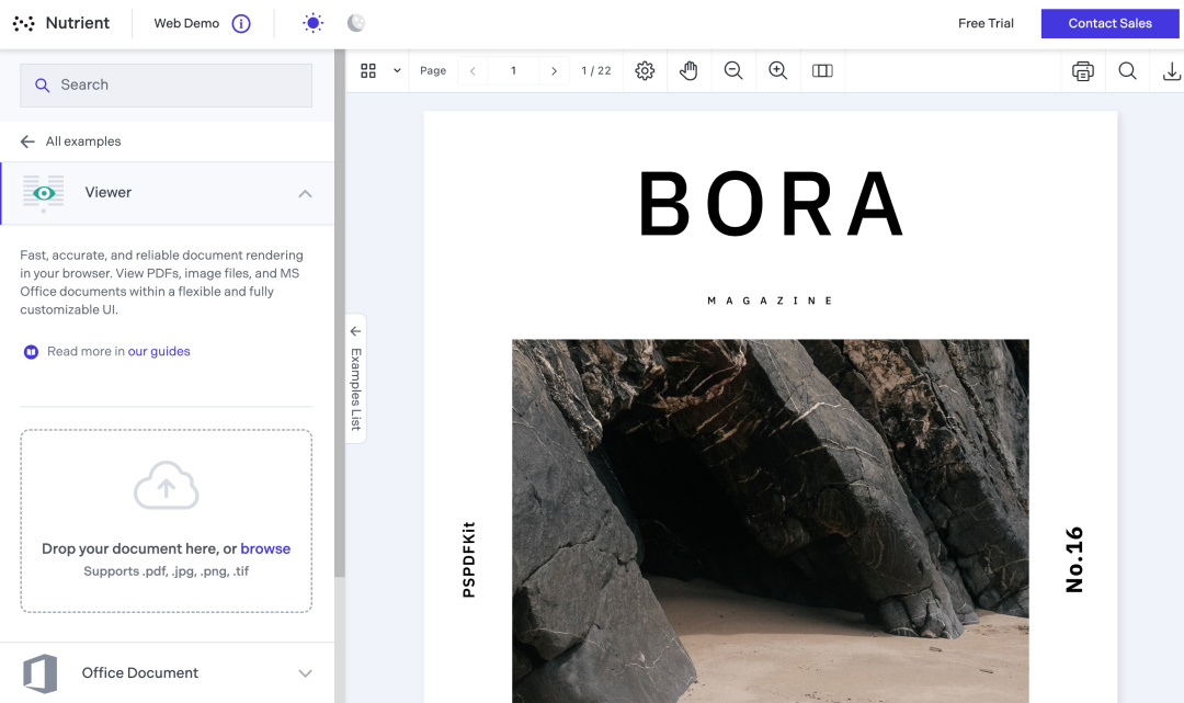 PSPDFKit产品演示界面截图