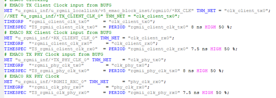FPGA设计中时钟网络的时序约束示例