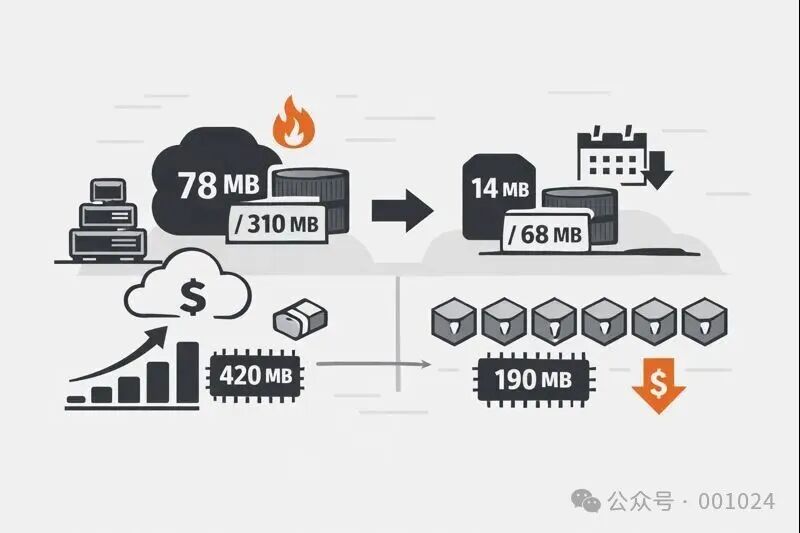 Go服务镜像体积优化前后对比：从310MB缩小至68MB，显著节省资源