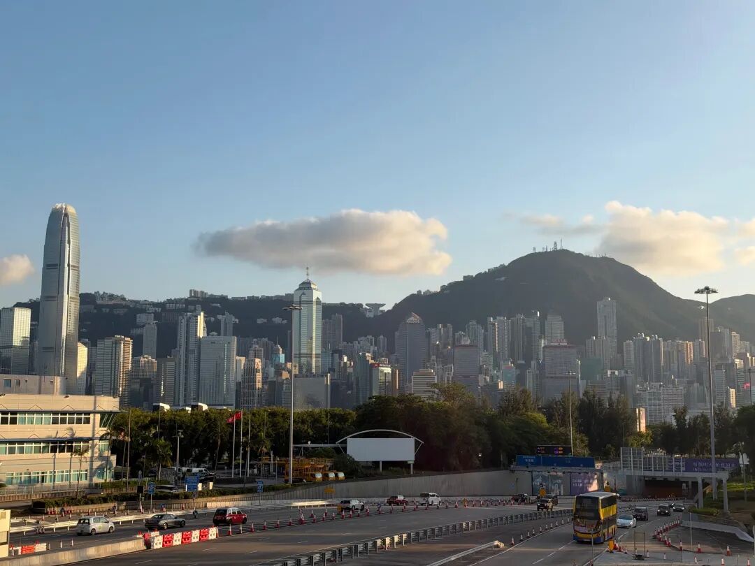 香港维多利亚港天际线远景