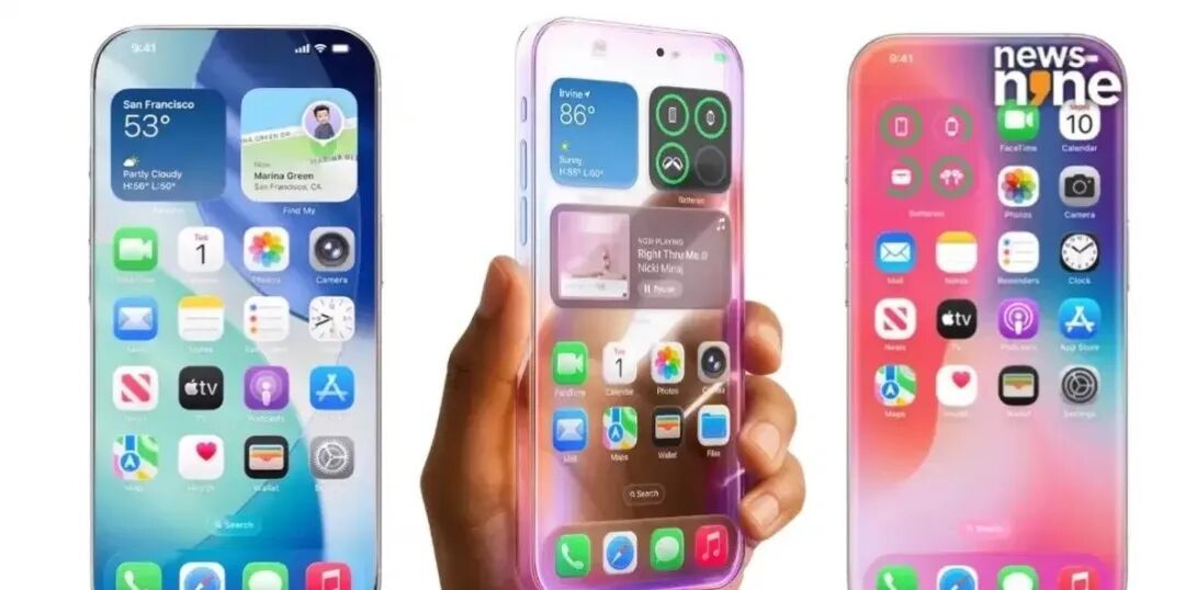 多款iPhone屏幕形态对比概念图