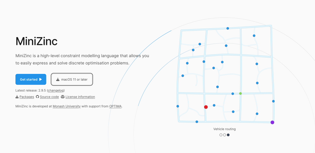 MiniZinc官网首页截图