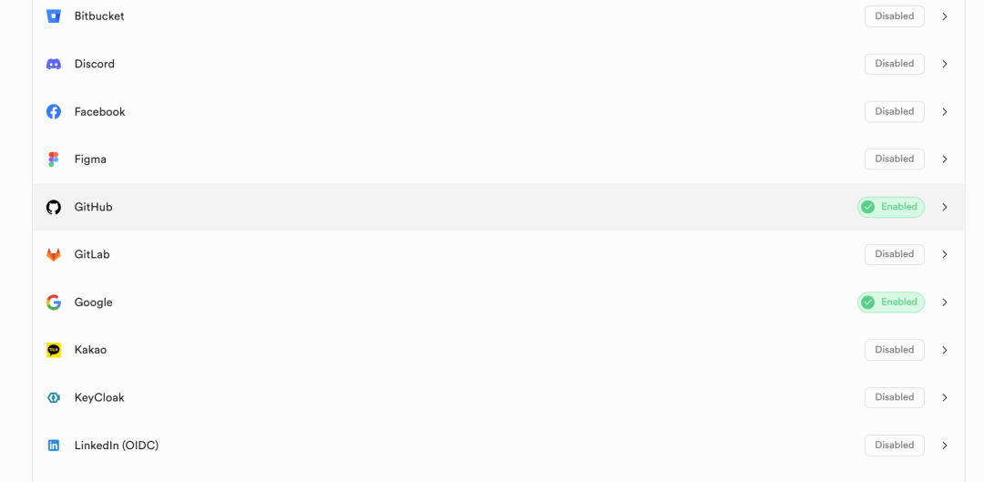 Supabase第三方认证提供者列表