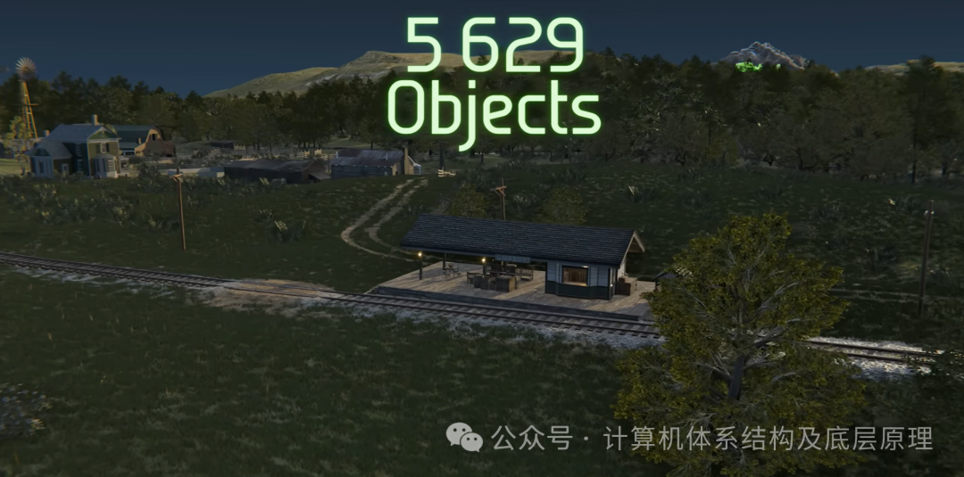 拥有5629个物体的场景渲染