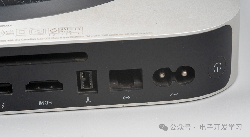 Mac mini接口侧视图