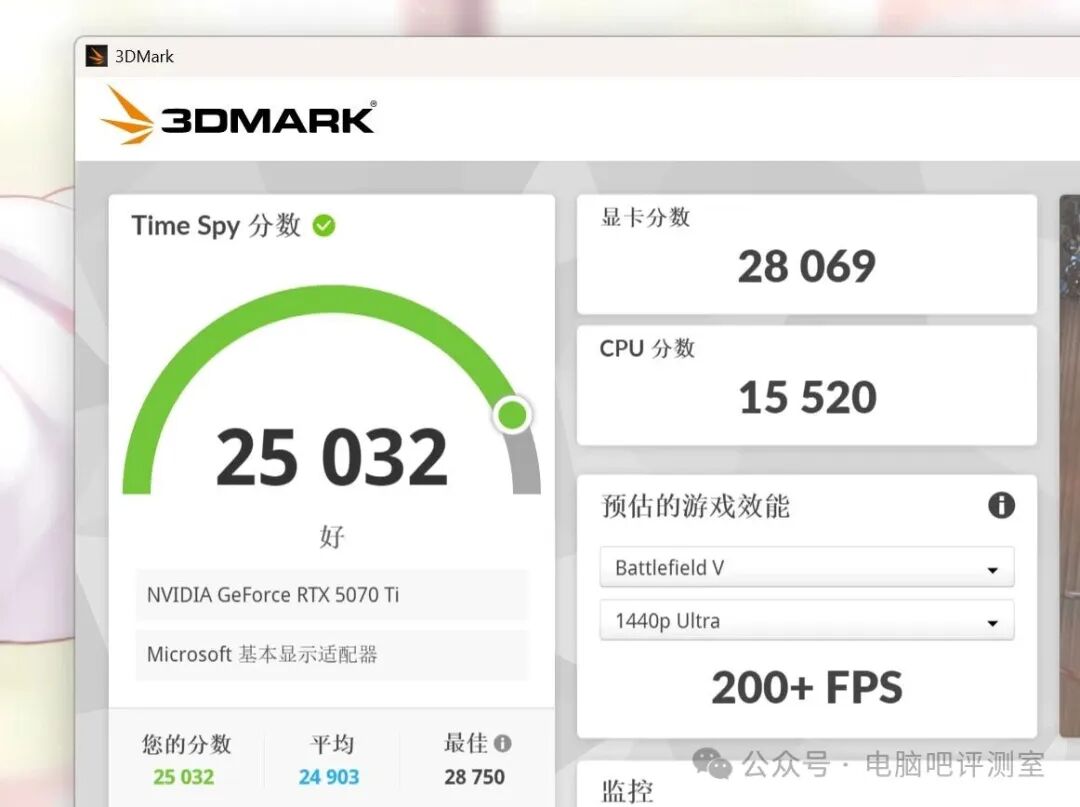 3DMark Time Spy测试结果