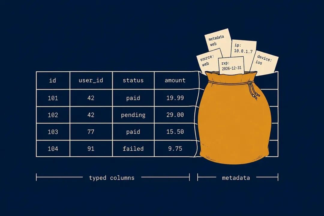 数据库typed columns与metadata JSON列存储对比
