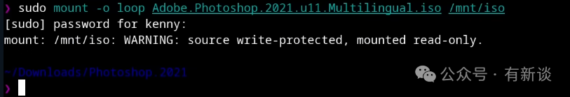 终端中挂载ISO镜像的命令
