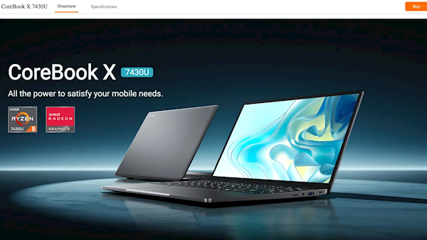 CoreBook X 7430U笔记本广告图