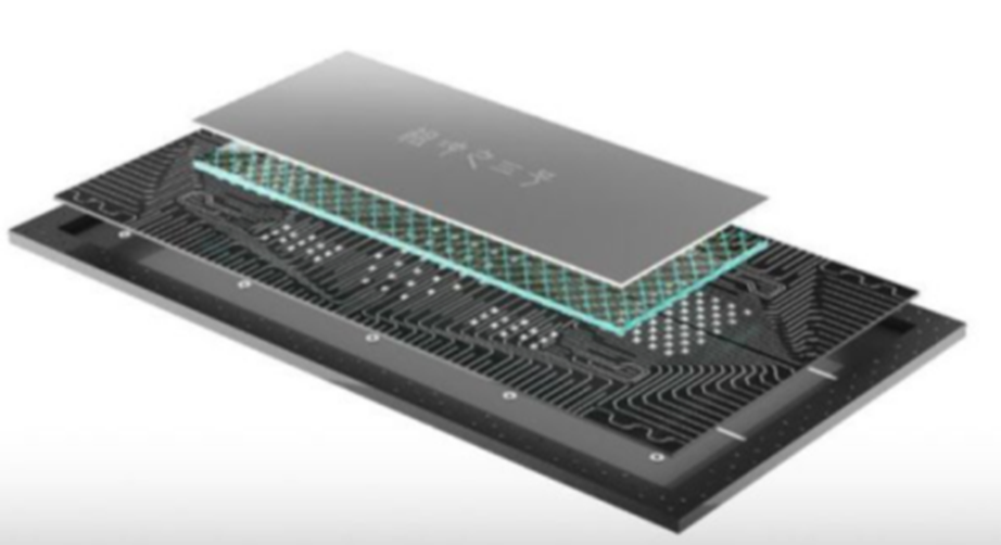 “祖冲之三号”超导量子计算芯片结构图