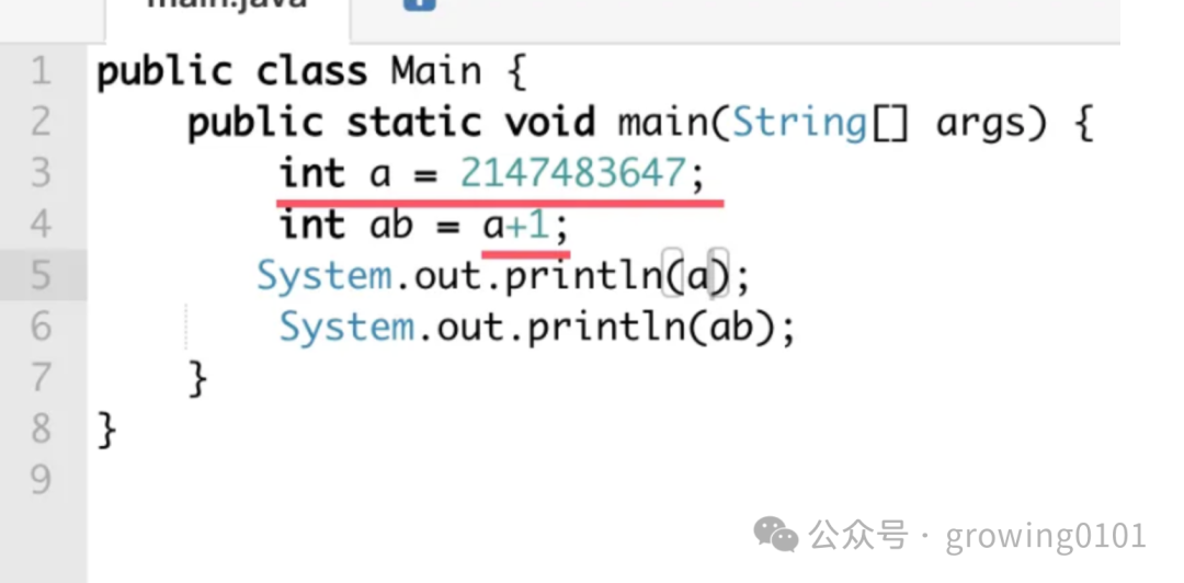 Java代码：int最大值加一