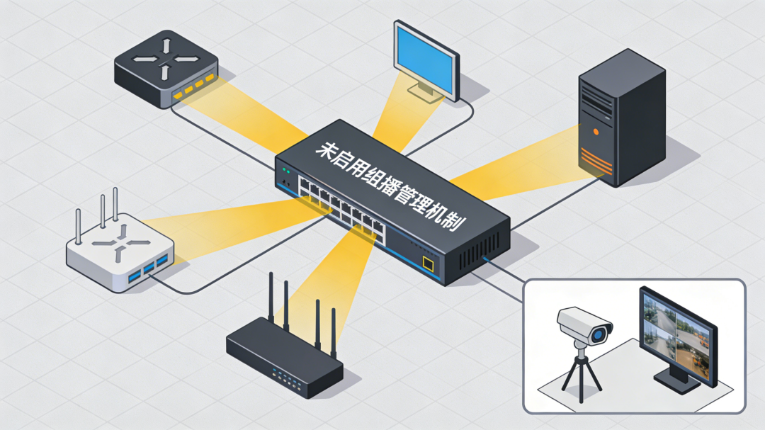未启用组播管理导致的组播泛洪