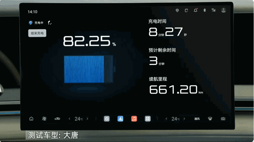 大唐车型充电过程实时画面