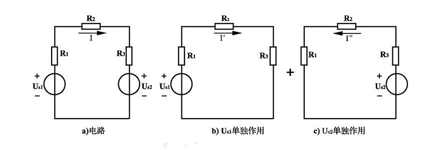 叠加定理原电路