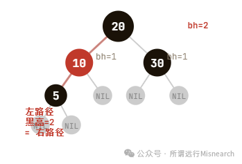 红黑树黑高示意图
