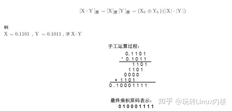 二进制数乘法计算过程