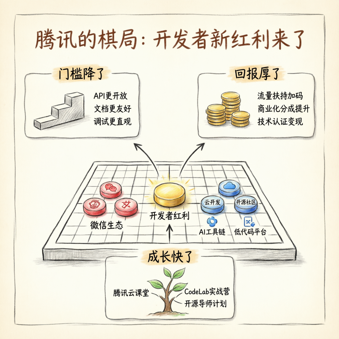 腾讯开发者生态布局与红利分析图