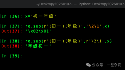 re.sub函数在Jupyter中的使用示例