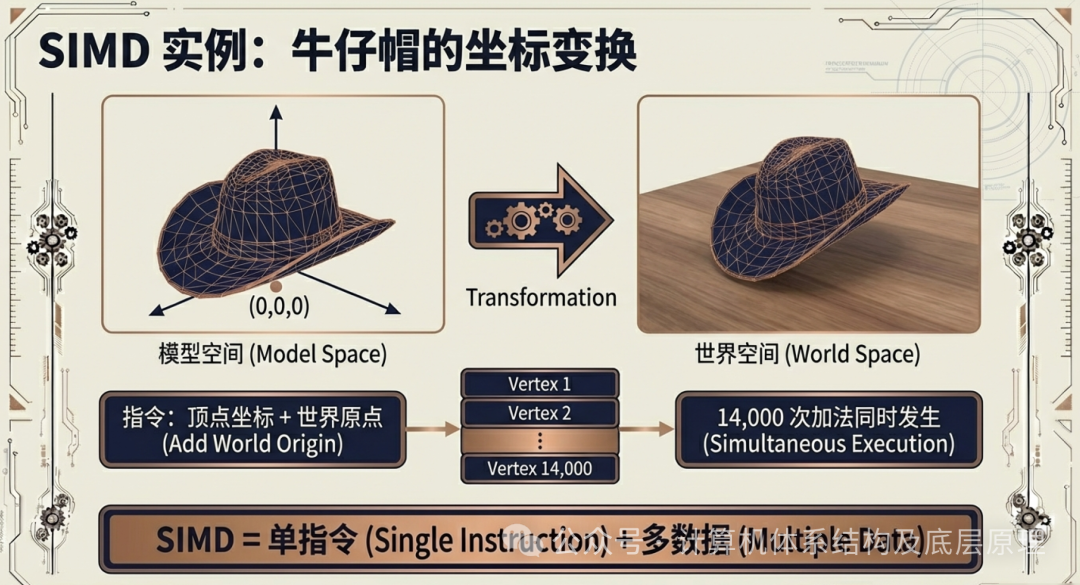 SIMD实例：牛仔帽的坐标变换