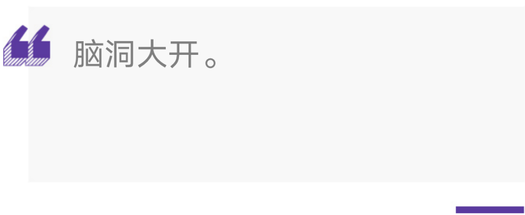 引号图标与文字“脑洞大开。”