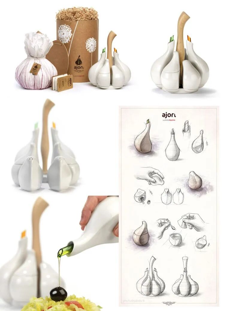 大蒜造型厨房用品及设计流程