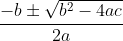 二次方程求根公式