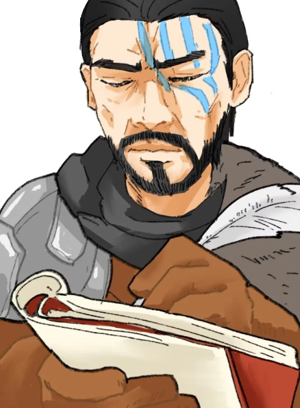 主角阅读书籍的插画