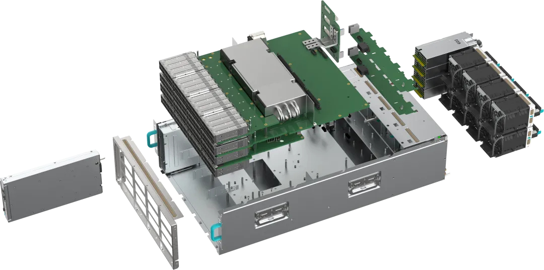 交换机内部组件结构分解示意图