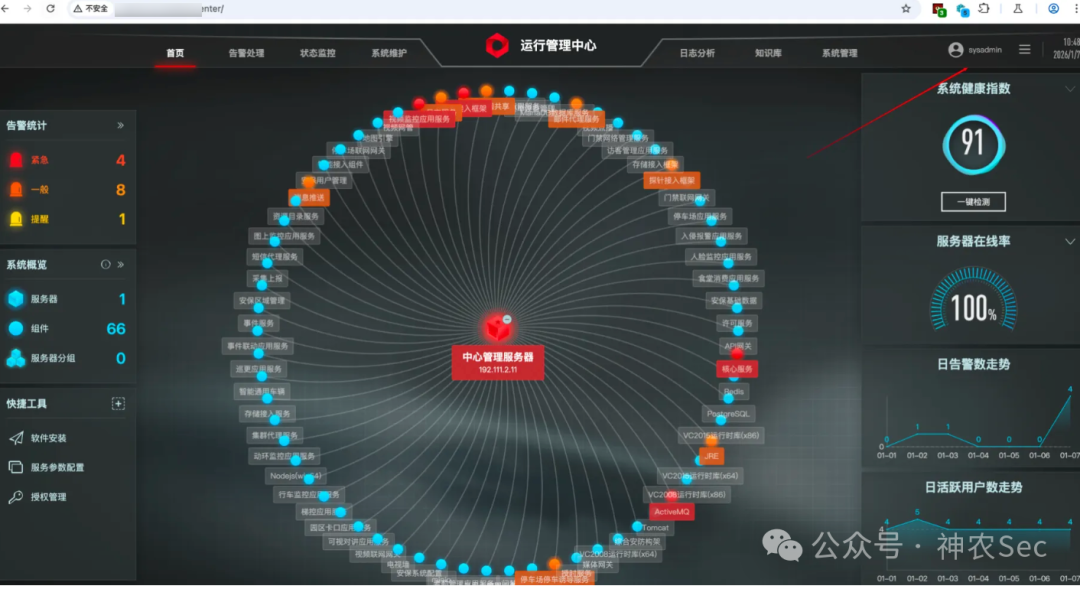 运行管理中心主界面