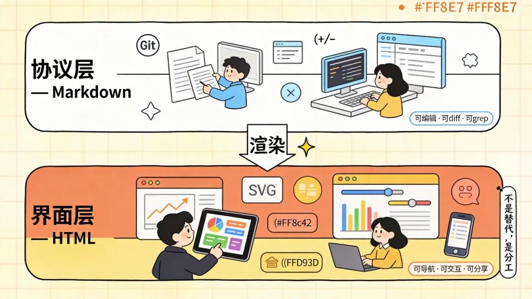 协议层与界面层分工示意图