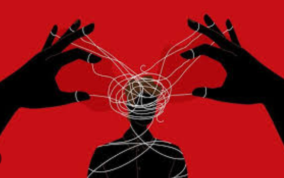 思维操控隐喻插画