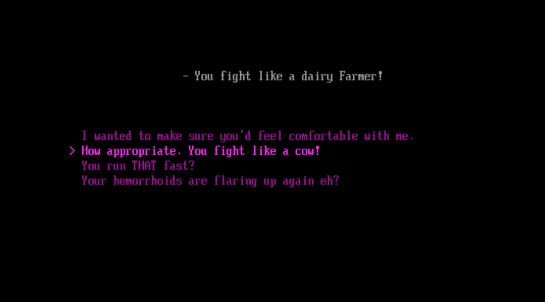 侮辱剑斗游戏对话截图