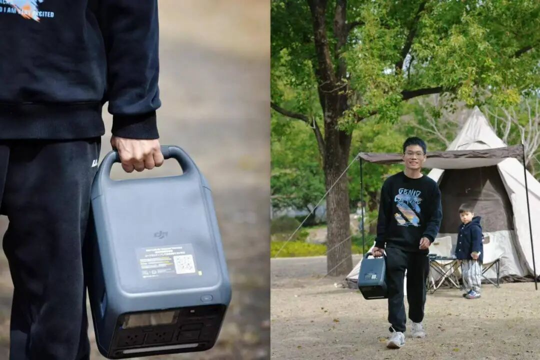 手持 DJI Power 1000 Mini