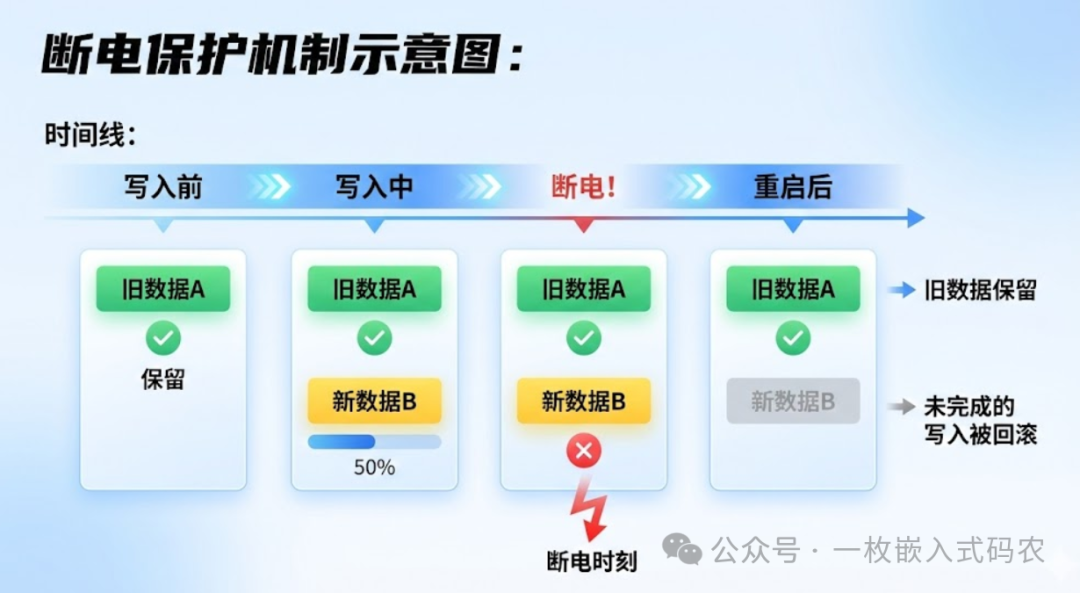 FlashDB断电保护机制示意图