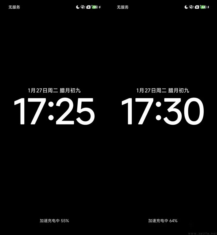 REDMI Turbo 5 Max 充电15分钟后电量对比