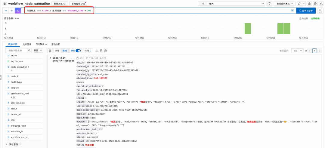 SLS控制台精细化日志查询示例
