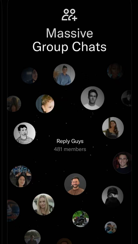 XChat大型群聊功能示意图