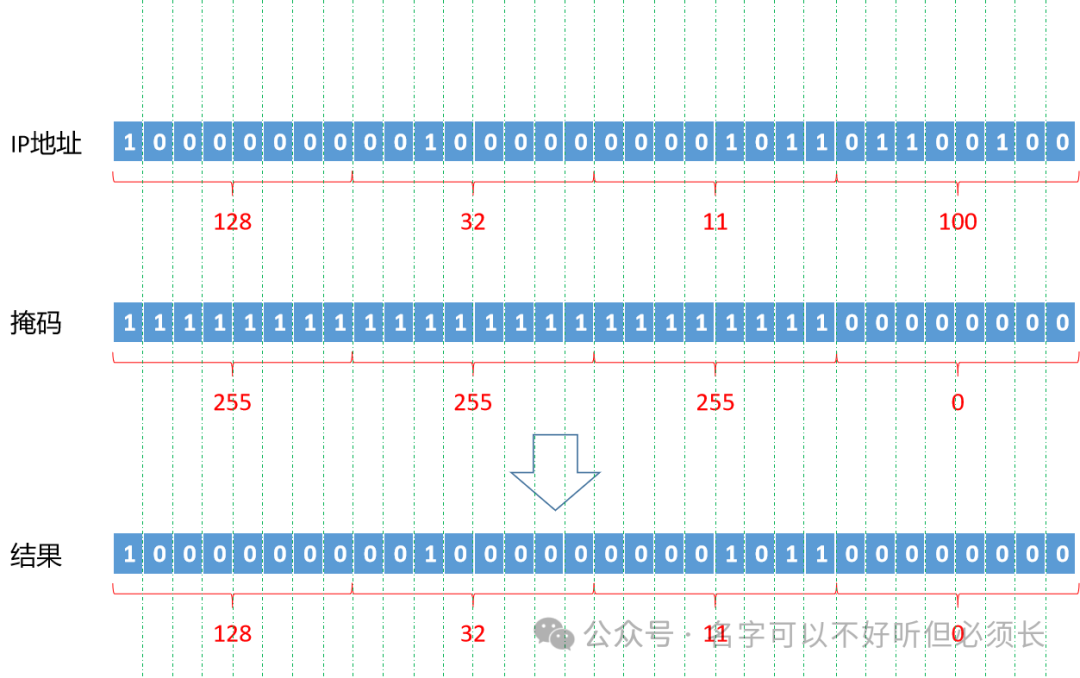 子网掩码按位与运算求网络地址