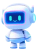 可爱的蓝白配色卡通机器人形象