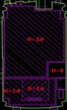 PCB布局中的限高标注示意图